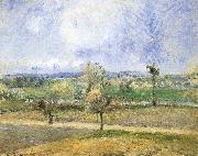 Camille Pissarro Rain scenery painting